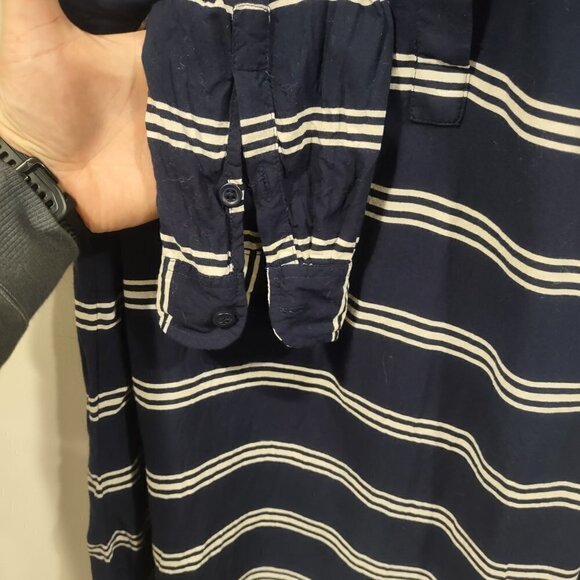 BeachLunchLounge Blue/White Striped Coverup Size M - Picture 6 of 6